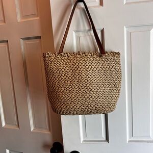 Eric Javitz Straw Woven Tote Bag